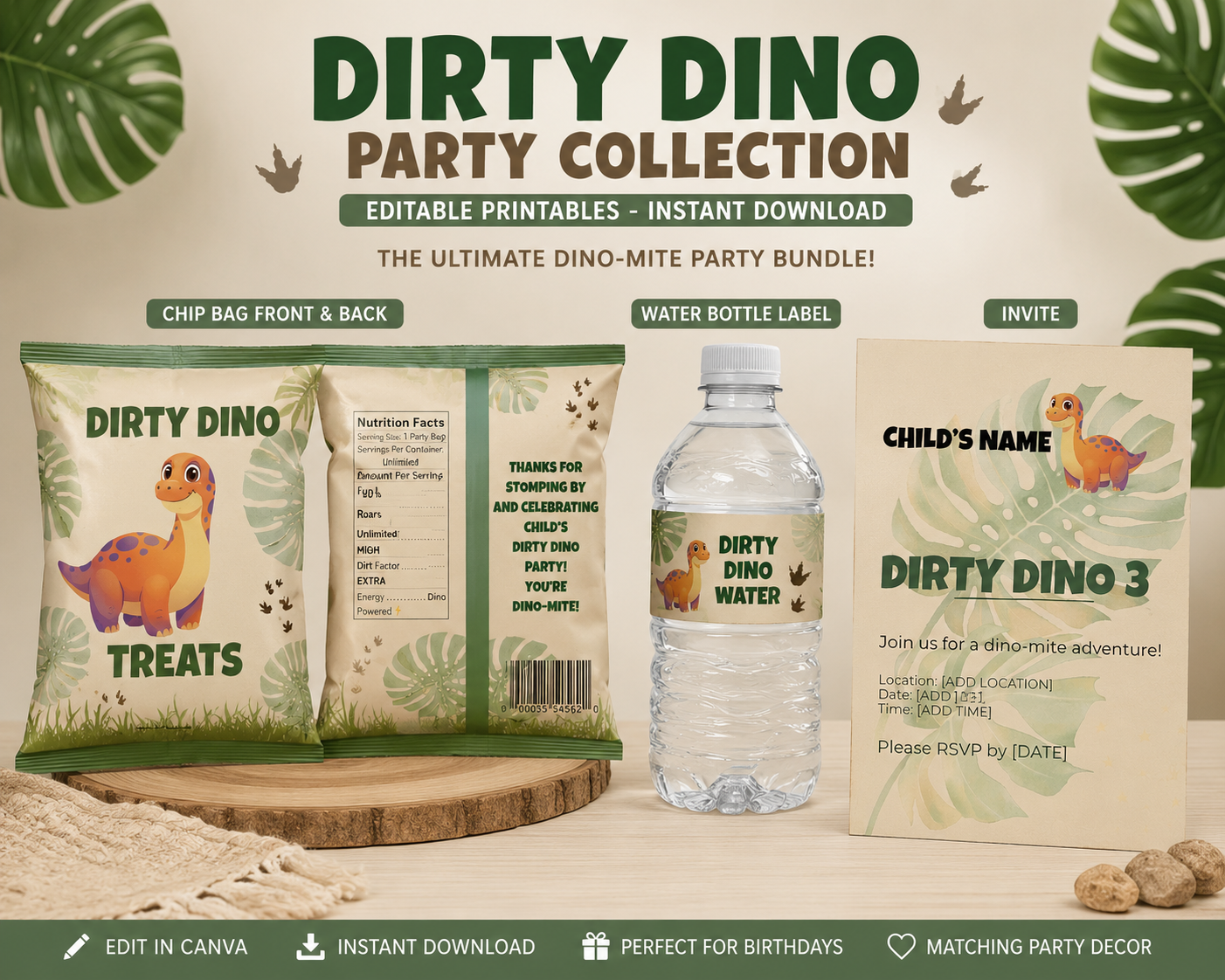Dirty Dino Mini Party Bundle