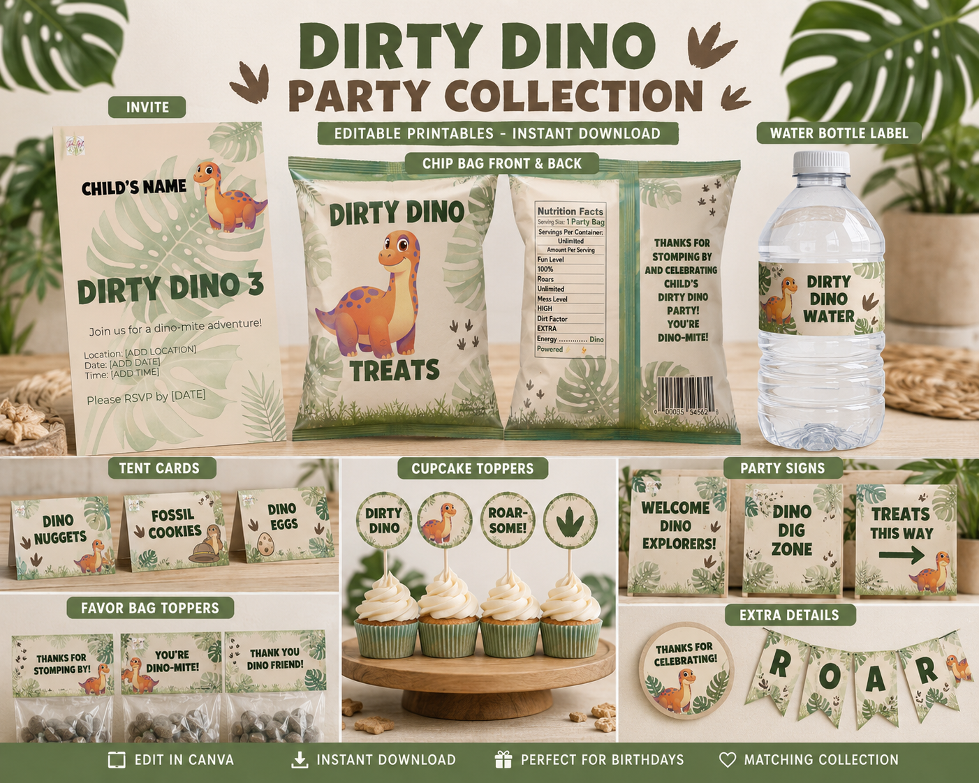 Dirty Dino Deluxe Party Collection